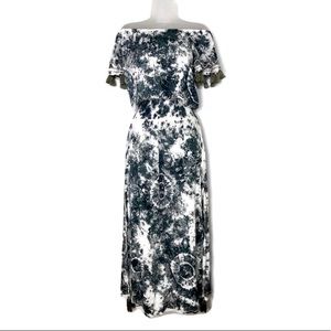 NEW Skemo Jelly Aqua Tie Dye Maxi Dress Size Small